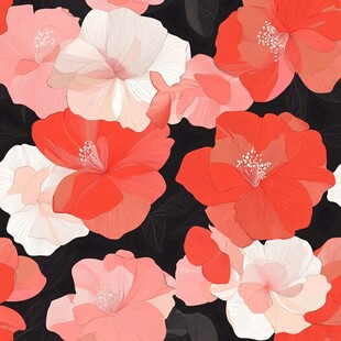绚丽花卉图案背景设计