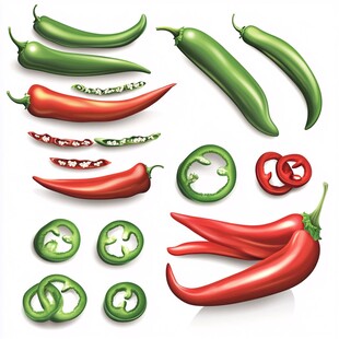 青红辣椒素材集合