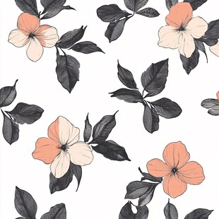 花卉植物无缝图案设计