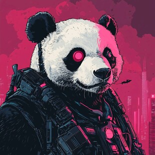赛博熊猫战士