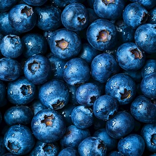 饱满多汁的新鲜蓝莓