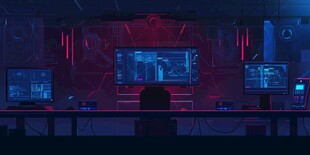 科技感十足的电脑操控场景