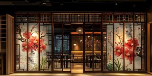 中式餐厅优雅古典的门面