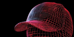 红色网格风时尚棒球帽