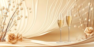 香槟玫瑰营造优雅氛围