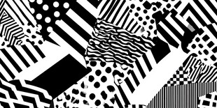 黑白几何抽象图案设计