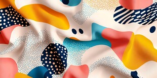 多彩抽象图案柔软织物纹理