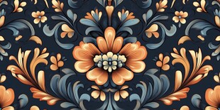 复古花卉精美图案设计
