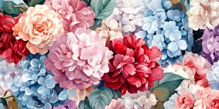 缤纷花卉图案 浪漫色彩盛宴