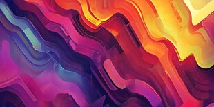 绚丽多彩抽象波浪纹理图案