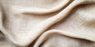 米色亚麻布纹理特写