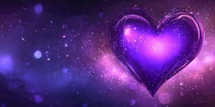 梦幻紫心闪烁浪漫星光