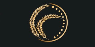金色麦穗标志设计