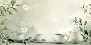 清新绿植环绕的优雅茶歇