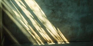 墙面上的光影线条艺术