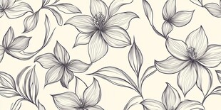手绘花卉无缝图案背景