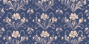 深蓝底复古花卉图案纹理