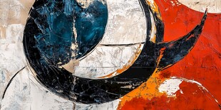 抽象艺术几何色彩画作