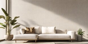 简约客厅的舒适沙发角落