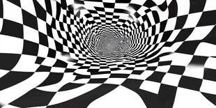 黑白棋盘格视觉扭曲图案
