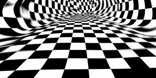 黑白棋盘格视觉隧道效果