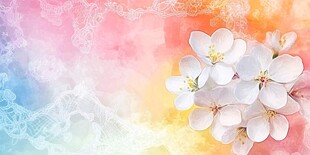 梦幻花卉背景图