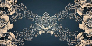 复古花卉装饰图案背景