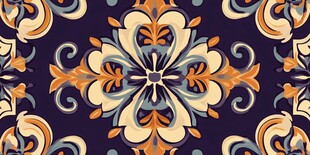 复古华丽花卉图案装饰