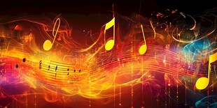 梦幻音乐旋律背景图