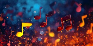 梦幻音符闪耀绚丽背景