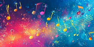 梦幻炫彩音乐背景图