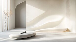 极简风静谧室内空间场景