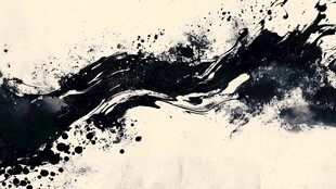 水墨泼墨艺术抽象动感画面