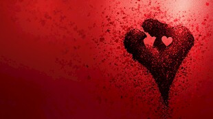 红色爱心背景浪漫元素图