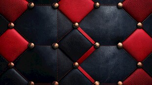 红黑菱格皮革装饰纹理