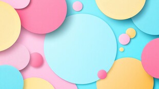 多彩圆形几何图案背景