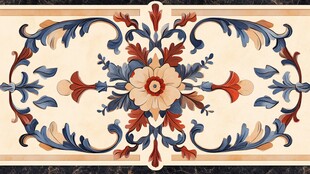 欧式精美花纹瓷砖图案