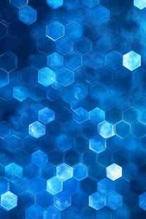 蓝色六边形梦幻科技背景