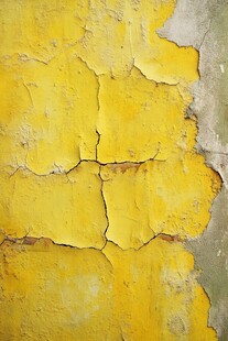 剥落的黄色墙面纹理