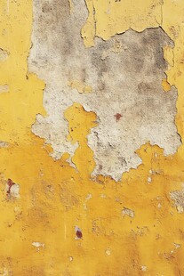 斑驳剥落的黄色墙面纹理