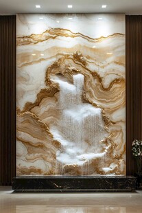 大理石山水纹奢华背景墙