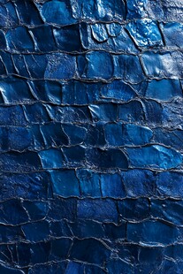 深蓝色鳄鱼皮纹理特写