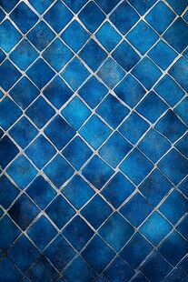 蓝色菱形瓷砖纹理背景