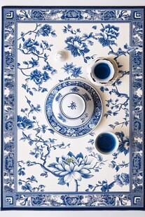 青花瓷茶具图案雅致美观