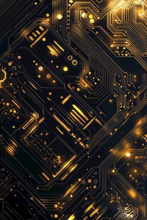 黑金电路板科技风背景图