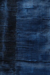 深蓝色扎染布料纹理细节