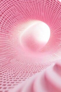 梦幻粉色网格隧道视觉特效