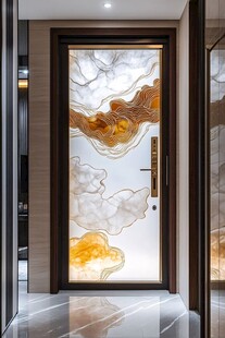 轻奢艺术玻璃入户门
