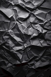 黑色褶皱纸张纹理背景