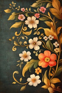 复古花卉装饰画艺术之美